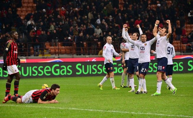 Impresa Genoa, resiste in 10 al MilanCuore, grinta e un Perin paratutto