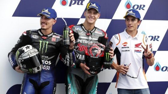 MotoGp, Thailandia: pole di Quartararo, poi Vinales e Marquez. Terza fila per Dovizioso e Rossi