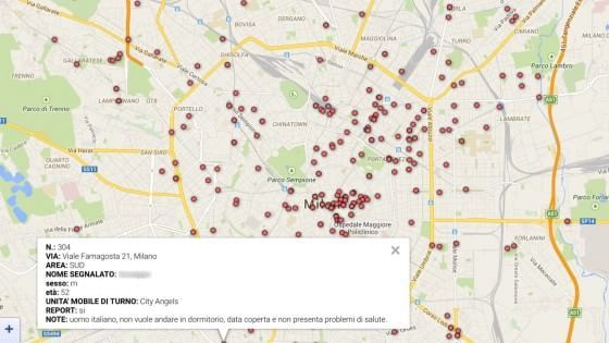 Milano, il Comune traccia la mappa dei senzatetto che vivono in strada