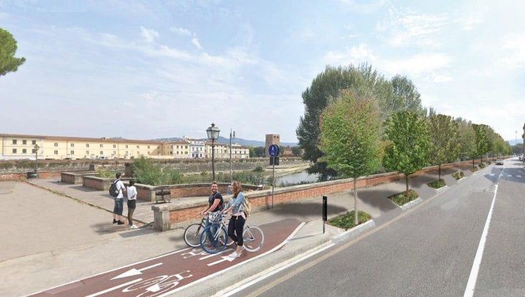 Firenze diventa sempre più verde: aiuole e alberi anche sui lungarni