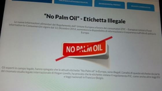 A Expo è "illegale" scrivere sulle etichette alimentari "Senza olio di palma"