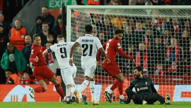 Liverpool-Real Madrid 2-5: i Reds vanno sul 2-0, Benzema e Vinicius li ribaltano