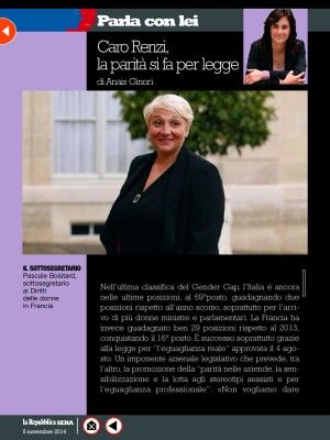 Caro Renzi, la parit&agrave; si fa per legge