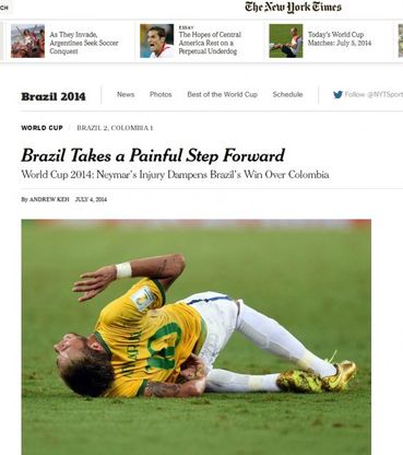L'infortunio di Neymar sui principali siti e quotidiani stranieri<br />&nbsp;