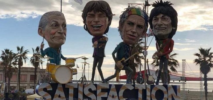 Rolling Stones esultano per il carnevale di Viareggio