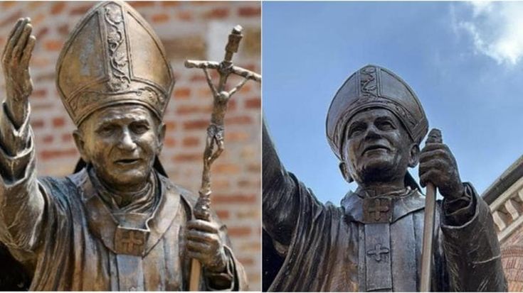 Seregno, rubano il crocifisso della statua di Wojtyla. Ma nessuno se ne accorge per una settimana
