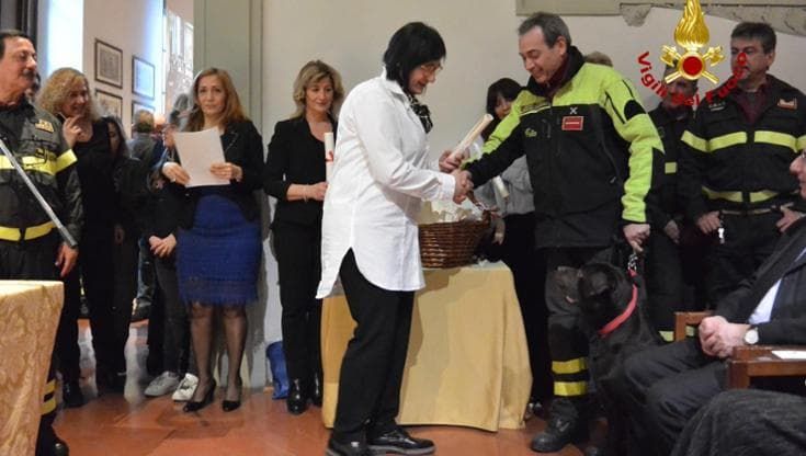 Addio a Rocky, il cane dei Vigili del Fuoco, sempre in prima linea per salvare vite