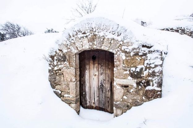Potenza, la neve avvolge il suggestivo parco dei Palmenti