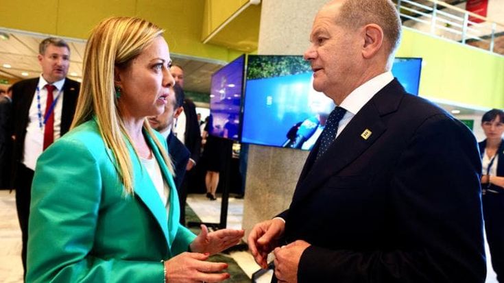 Meloni da Scholz, pressing sul Patto di stabilità. Senza modifiche, l’Italia valuterà il veto