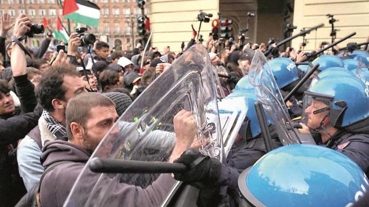 The squares belong to the young, but police charges and clashes from Turin to Rome
