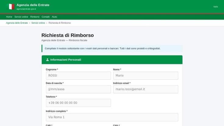 Nuova campagna di phishing, attenzione ai presunti rimborsi fiscali