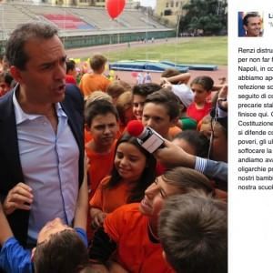De Magistris: "Renzi distrugge la scuola pubblica"