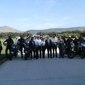 Caserta, vigili in motocicletta nel Parco della Reggia