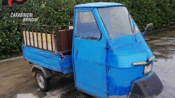 Brindisi, recuperato Ape Piaggio rubato a un 99enne nel 1984: denunciato un 45enne
