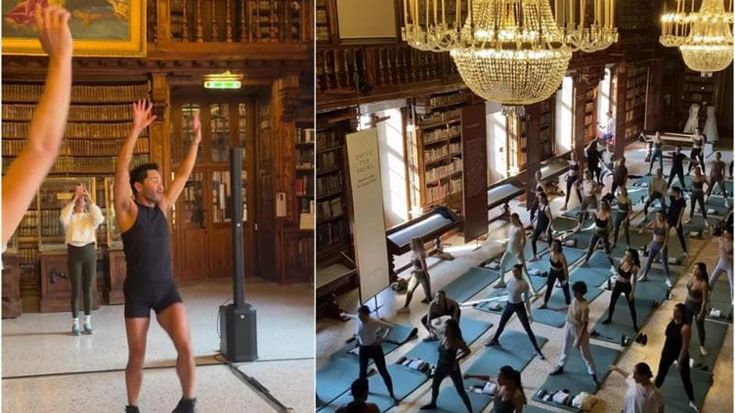 La Biblioteca Braidense usata per una sessione di fitness, è polemica: "Assurdo, solo per i soldi"