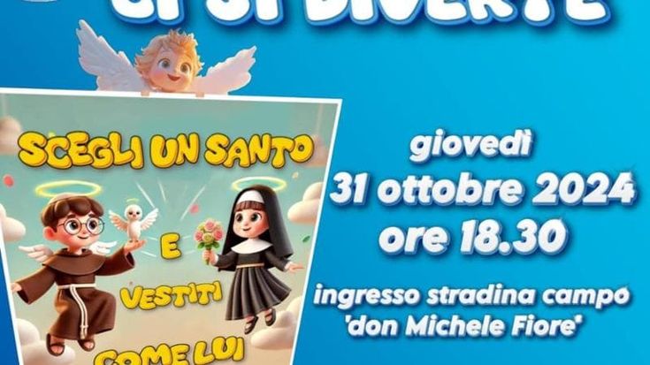 "Scegli un santo e vestiti come lui”, la festa a Giovinazzo è la risposta di una parrocchia ad Halloween