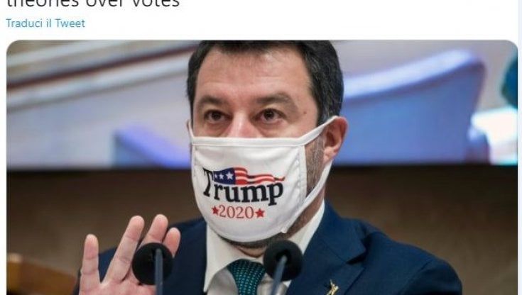 Salvini rilancia la tesi dei brogli nel voto americano. Meloni e Berlusconi lo lasciano solo 