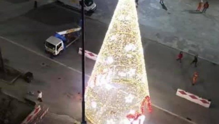 Viareggio, sui social  pioggia di critiche per l'albero di Natale sulla Passeggiata, il sindaco: "Lunedì lo faccio smontare" 