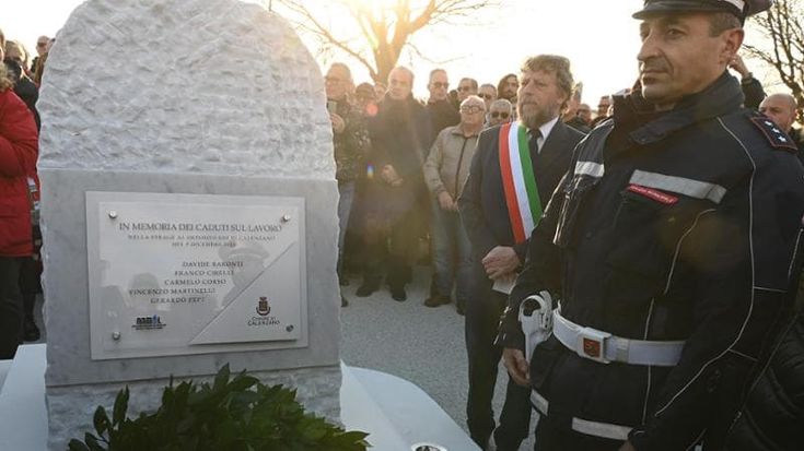 Memoriale per le vittime dello scoppio nel deposito Eni di Calenzano: “Cinque vite spezzate”