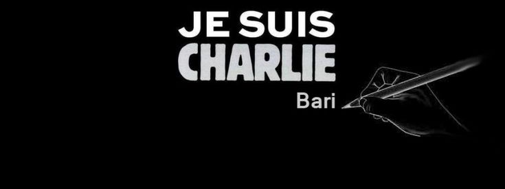 Con un foglio e una matita in strada,<br />anche Bari e Lecce gridano #&lrm;JeSuisCharlie