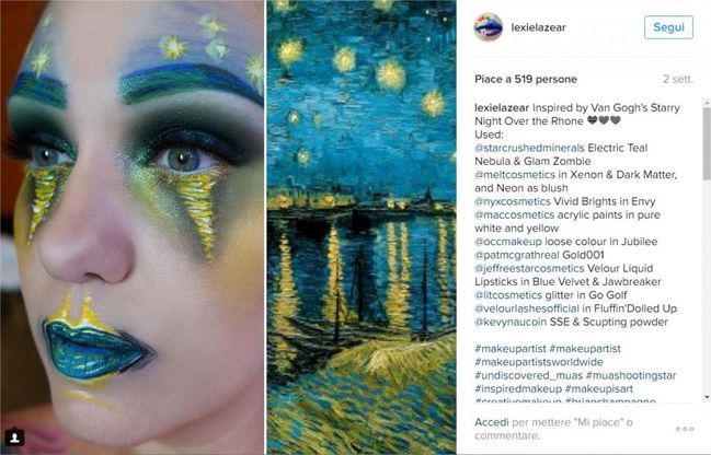 Si trucca il viso ispirandosi a quadri famosi: la trasformazione della make-up artist