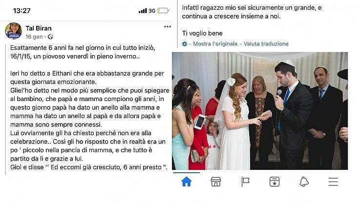 Funivia caduta, la dedica della mamma a Eitan, unico superstite: "Io e papà sempre connessi, tu continua a crescere"