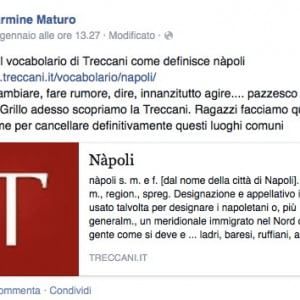 Napoli sulla Treccani, parte la petizione per la definizione offensiva