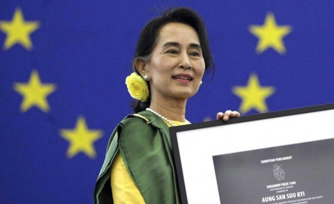 Aung San Suu Kyi &egrave; arrivata<br />Oggi diventa cittadina di Roma
