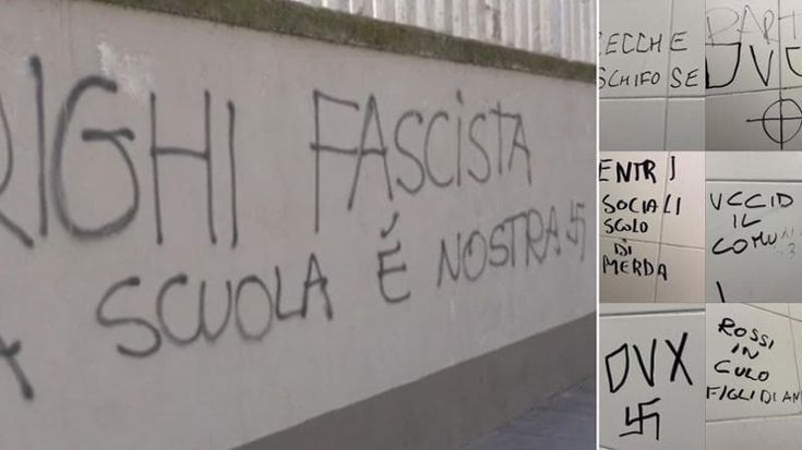 Liceo Righi, identificati due studenti per le scritte sui muri. Ma in bagno spuntano nuove svastiche