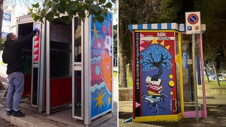 Ostuni, nove cabine telefoniche dismesse si trasformano in librerie sociali e sportelli antiviolenza