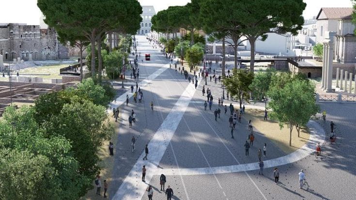 Via dei Fori Imperiali cambia aspetto: sarà un boulevard pedonale con terrazze sui templi