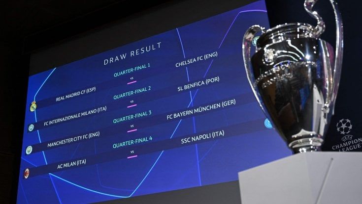 Champions League, il tabellone: in finale una squadra italiana al 75 per cento