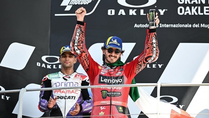 MotoGp, Bagnaia domina al Mugello. Poker Ducati, sul podio Martin e Zarco, Marini 4°