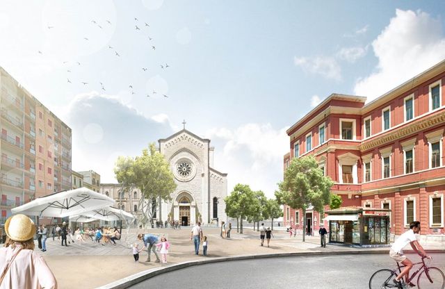 Bari, ecco come sarà l'area pedonale al Redentore