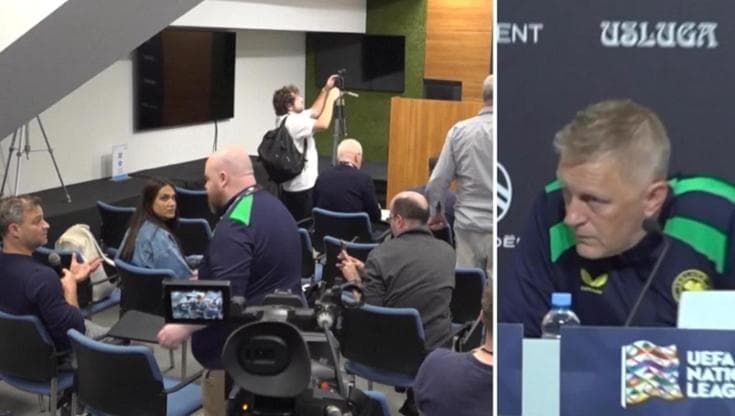 Irlanda-Israele, i giornalisti incalzano il Ct Hallgrimsson che lascia la sala