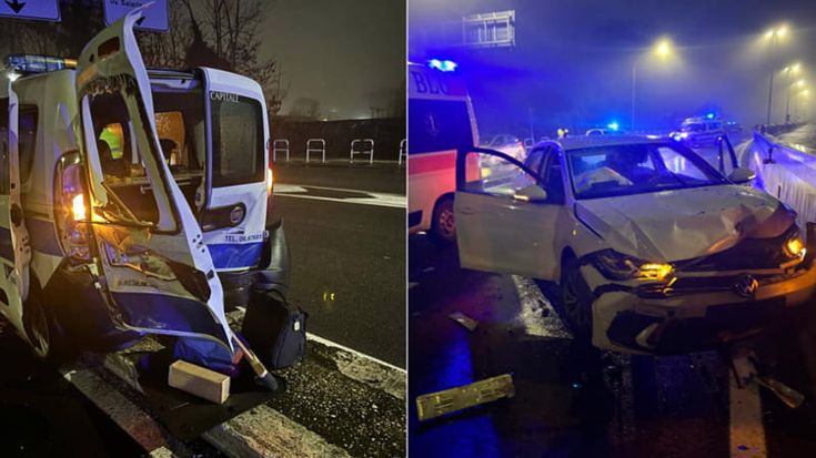 Strage sfiorata sulla Tangenziale, 29enne ubriaca travolge il furgone della polizia locale