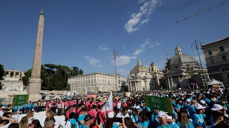 Giochi della Gioventù, la cerimonia d’apertura in piazza del Popolo: festa con 6mila studenti