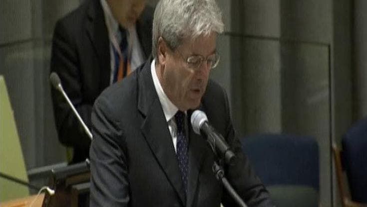 Onu, Gentiloni loda l'Italia generosa che ha salvato migliaia di migranti