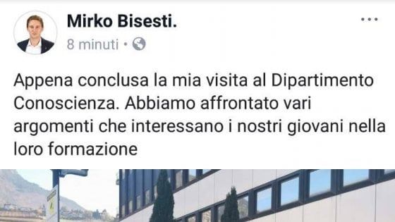 Trento, l'assessore all'Istruzione parte con un errore da matita blu (e sui social lo difendono)
