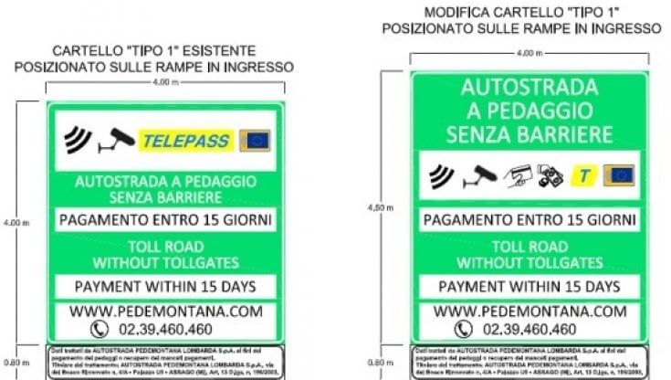 Evasori inconsapevoli sull’autostrada Pedemontana, la società di gestione si impegna a mettere cartelli più chiari