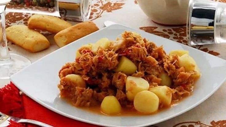 A Tuscan classic: stockfish with potatoes