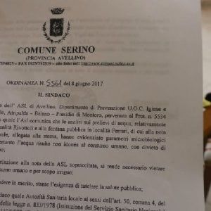 Acqua inquinata a Serino, vietato bere nel paese delle sorgenti