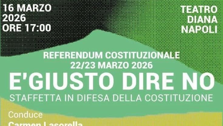 Parte da Napoli "staffetta in difesa della Costituzione" con Gratteri e Policastro