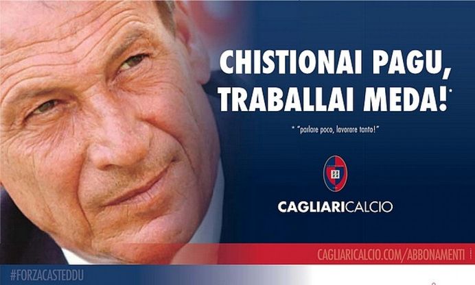 Cagliari, Zeman e la lingua sarda: campagna abbonamenti in limba