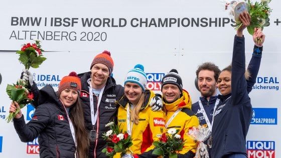 Skeleton, Mondiali: storico bronzo azzurro ad Altenberg con Margaglio-Gaspari