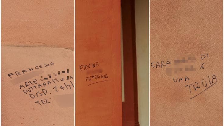 A Bologna un muro della vergogna sessista: sui portici di San Luca nomi di donne, numeri e insulti