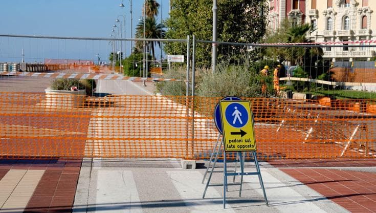 Genova, cantiere per lo scolmatore del Bisagno, un tratto di corso Italia chiuso per una settimana