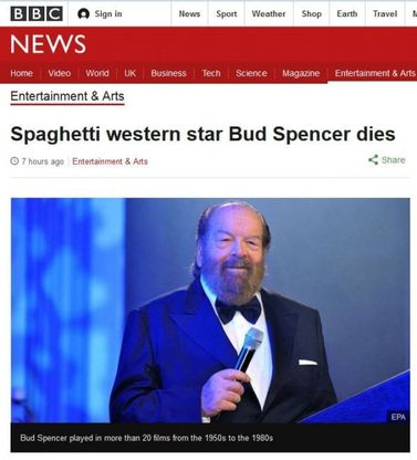 Bud Spencer, dall'India al Messico: la morte dell'attore sui siti del mondo