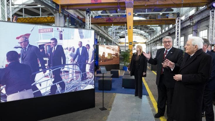 Il presidente Mattarella in visita ai cantieri navali di Palermo: “Grande prestigio per l’Italia”