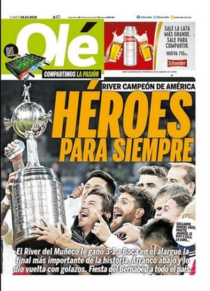 Copa Libertadores, il trionfo del River Plate fa il giro del mondo